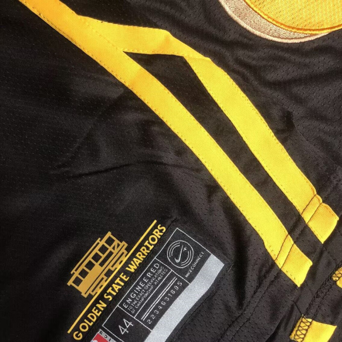 2024 Warriors Curry #30 City Version Black Top Quality Dense Embroidery NBA Jersey