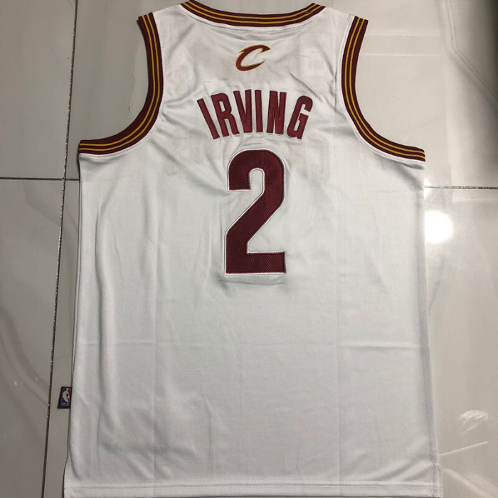 CAVALIERS Irving #2 Retro White Top Quality Dense Embroidery NBA Jersey
