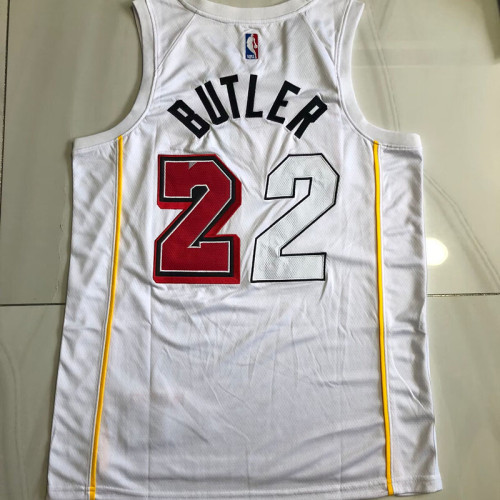 Heat Butler #22 White City Version Top Quality Dense Embroidery NBA Jersey