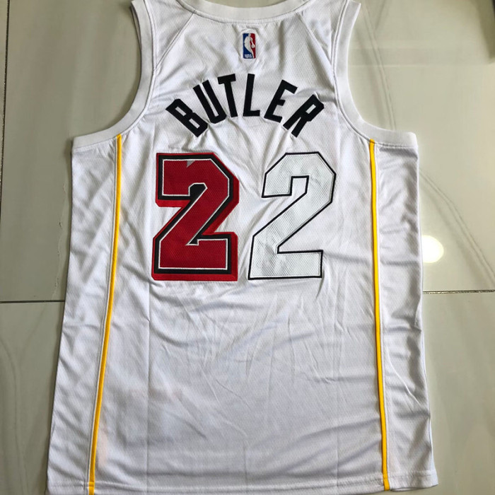 Heat Butler #22 White City Version Top Quality Dense Embroidery NBA Jersey