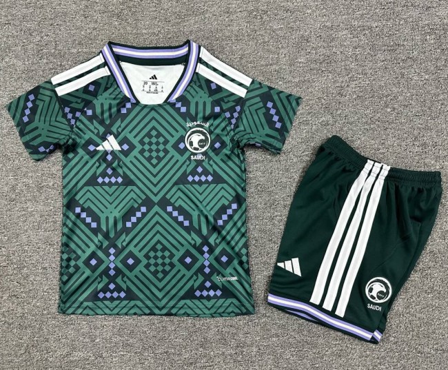 25-26 Saudi Arabia Home Kids Soccer Jersey