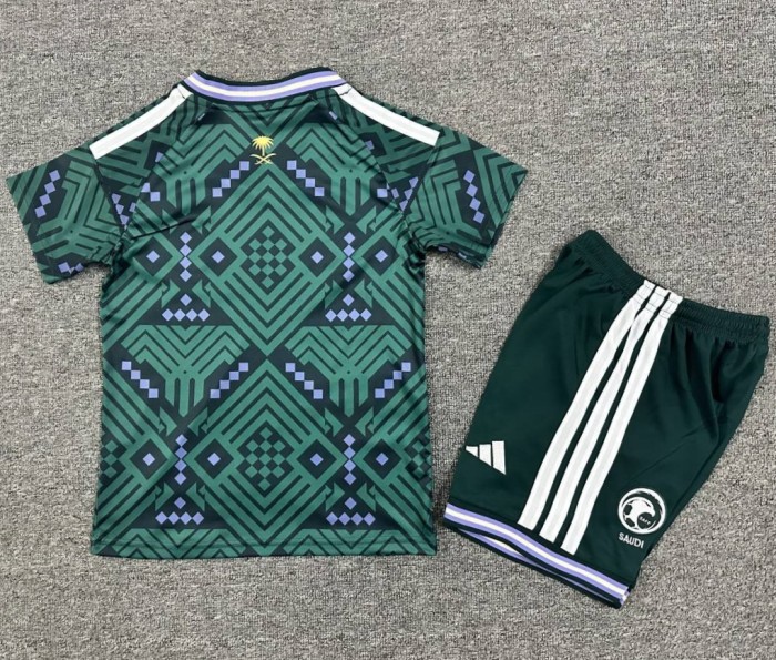 25-26 Saudi Arabia Home Kids Soccer Jersey