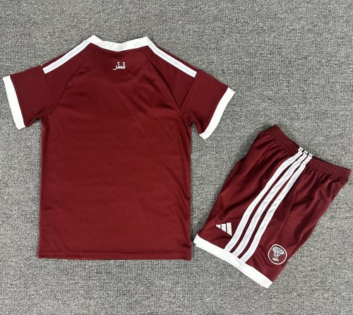 2026 Qatar Home Kids Soccer Jersey