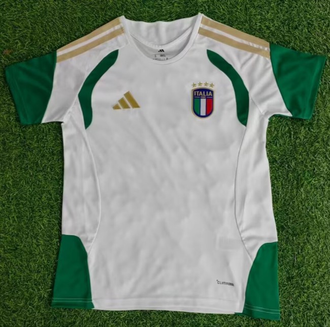 25-26 Italy White Green Training shirts
