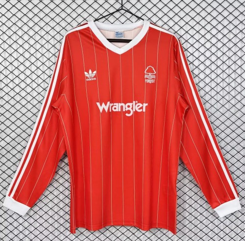 1982-1984 Nottingham Home Long Sleeve Retro Soccer Jersey