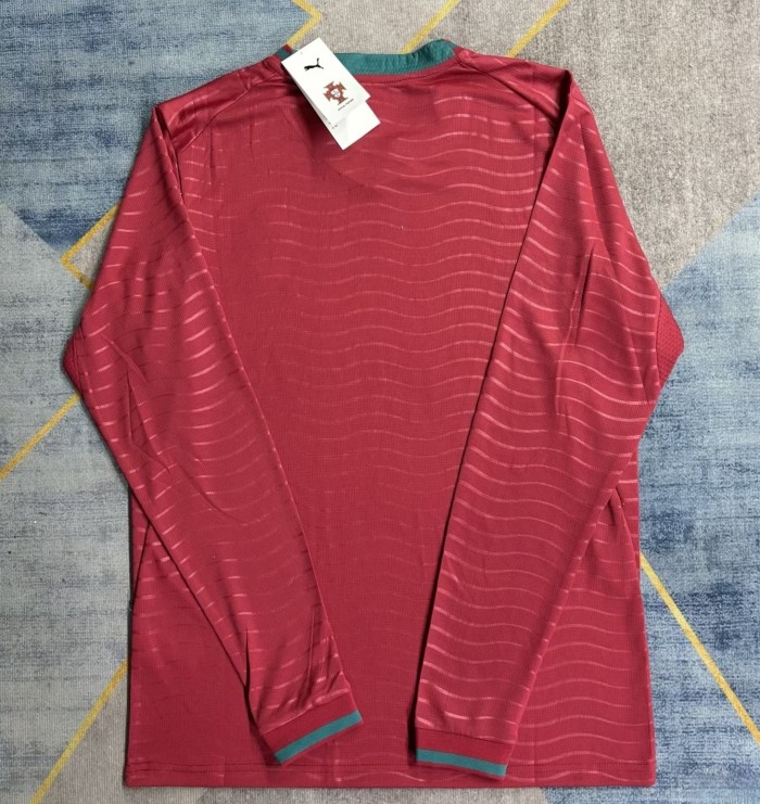 2026 Portugal Home Long Sleeve Fans Soccer Jersey*长袖