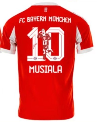 25-26 Bayern Home Special Edition Font Long Sleeve Fans Soccer Jersey (长袖球迷印特别版字体)