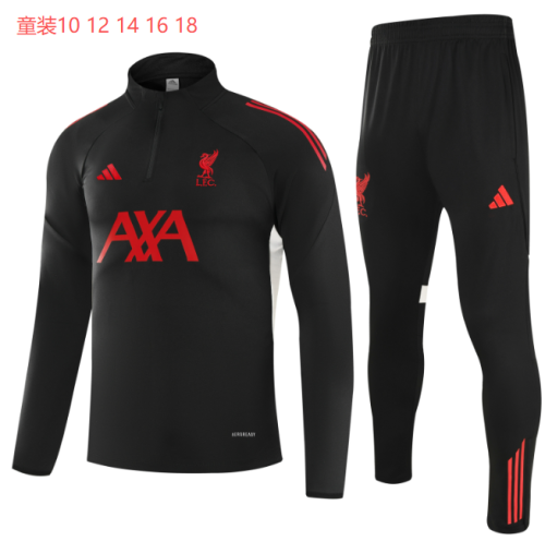 25-26 Liverpool High Quality Kids Half Pull Tracksuit