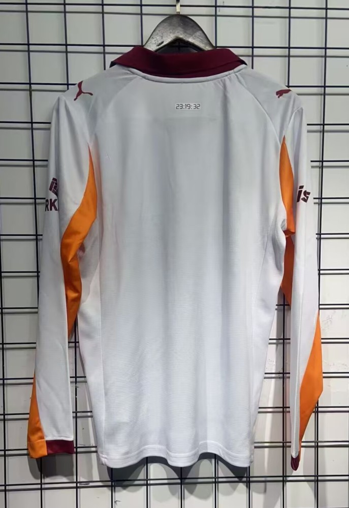 25-26 Galatasaray Away Long Sleeve Fans Soccer Jersey (五星)