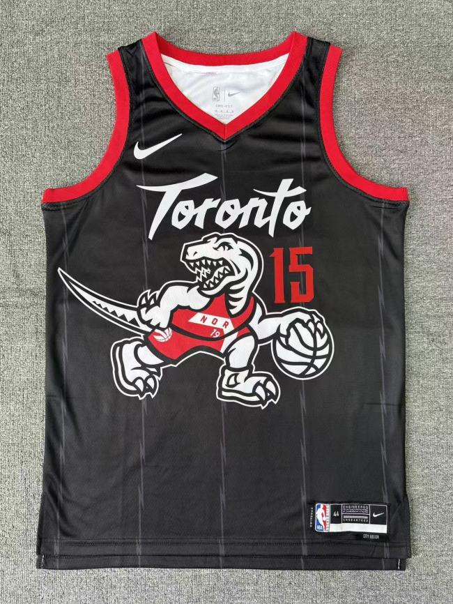 25-26 Toronto Raptors CARTER #15 Black City Edition Top Quality Hot Pressing NBA Jersey