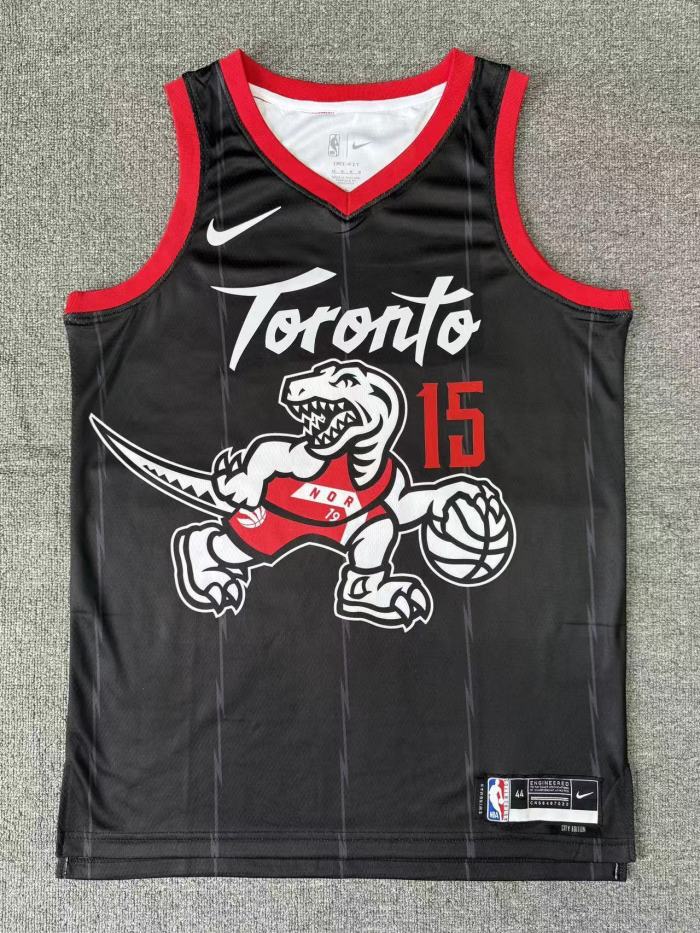 25-26 Toronto Raptors CARTER #15 Black City Edition Top Quality Hot Pressing NBA Jersey