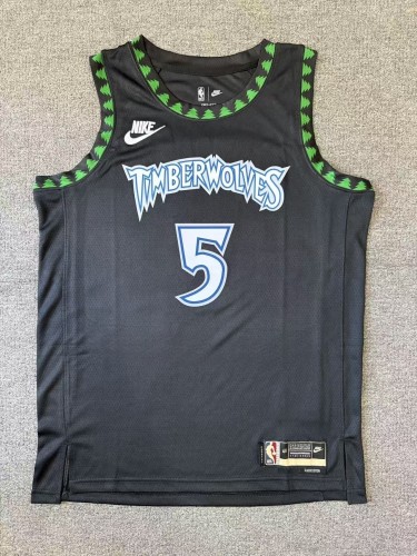 25-26 TIMBERWOLVES EDWARDS #5 Black Top Quality Hot Pressing NBA Jersey