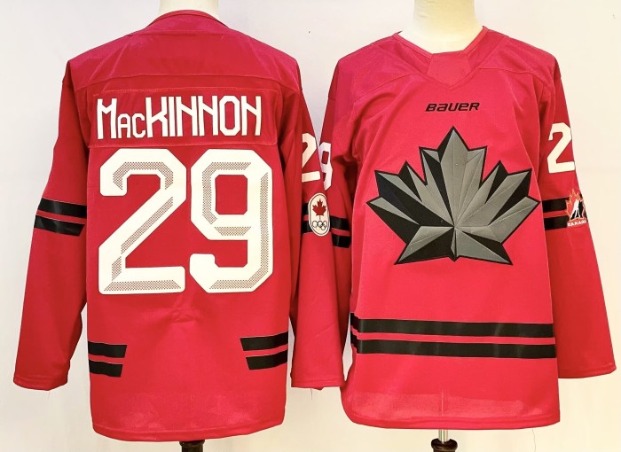 2026 Team Canada Olympics Hockey Red New Pattern Jersey