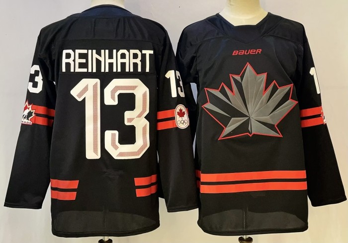 2026 Team Canada Olympics Hockey Black New Pattern Jersey