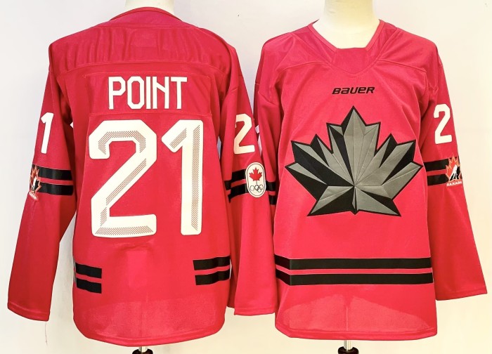 2026 Team Canada Olympics Hockey Red New Pattern Jersey