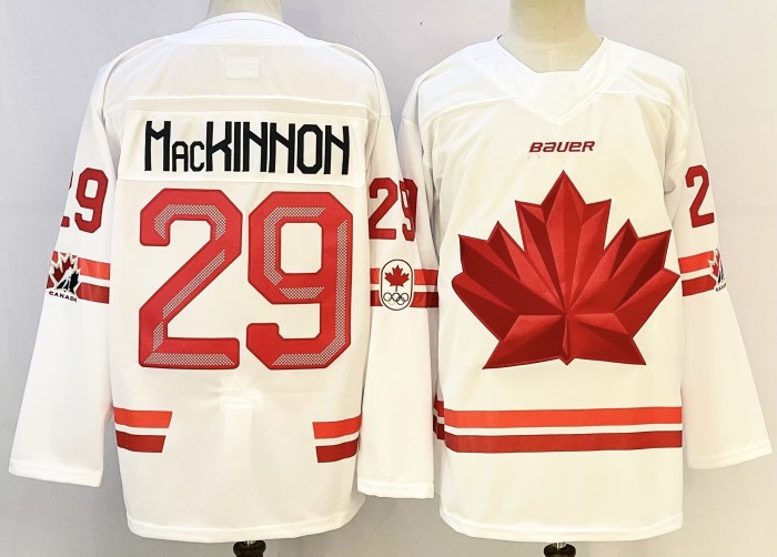 2026 Team Canada Olympics Hockey White New Pattern Jersey