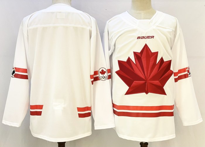 2026 Team Canada Olympics Hockey White New Pattern Jersey