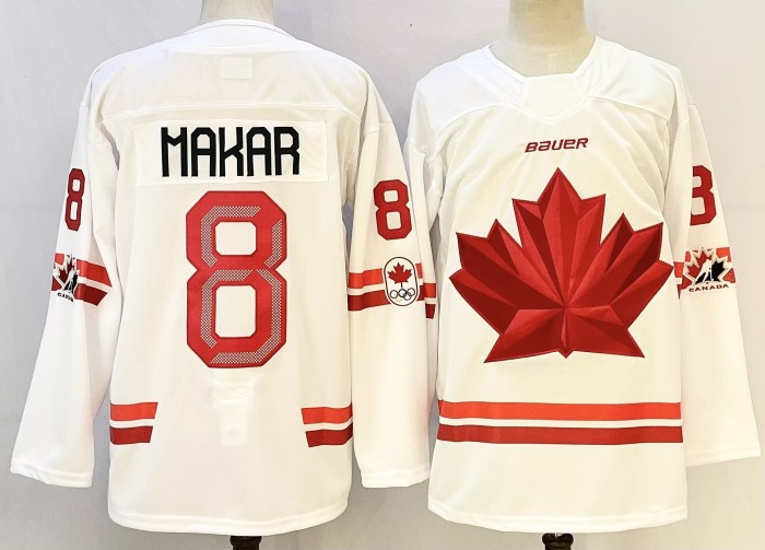 2026 Team Canada Olympics Hockey White New Pattern Jersey