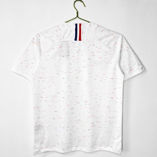 2018 France Away White Retro Soccer Jersey