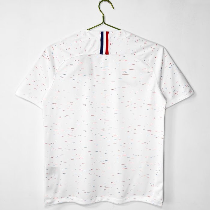 2018 France Away White Retro Soccer Jersey
