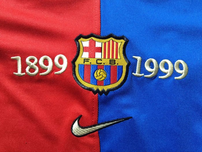 1999 BAR Home 100th Anniversary Version Long sleeves Retro Kids Soccer Jersey