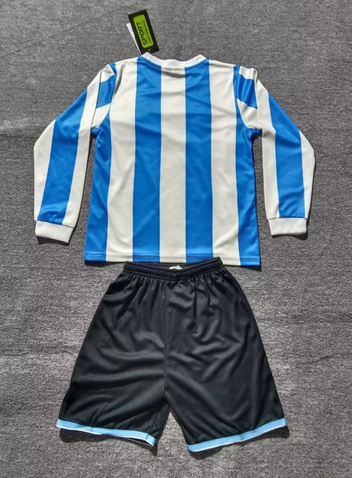 1986 Argentina Home Long sleeves Retro Kids Soccer Jersey