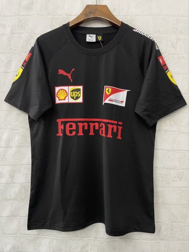 2025 F1 Ferrari New Pattern Black Short Sleeve Racing Suit