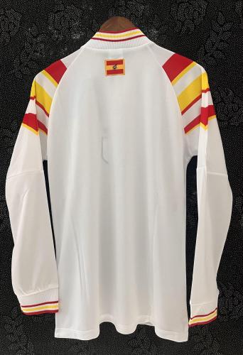 1996 Spain Home Long Sleeve Retro Soccer Jersey