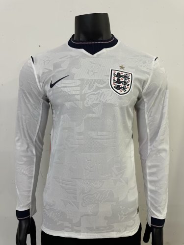 2026 England Home Long Sleeve Player Version Soccer Jersey (长袖球员)