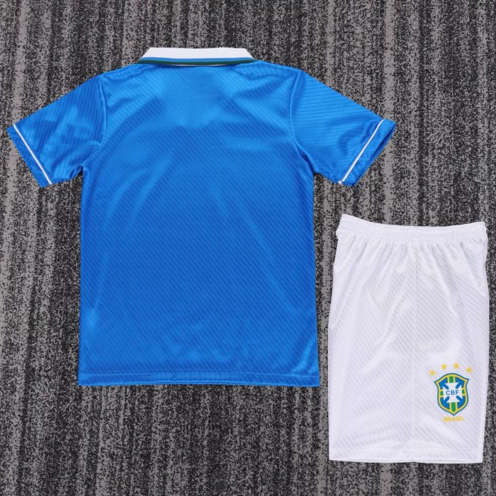 1996 Brazil Away Retro Kids Soccer Jersey