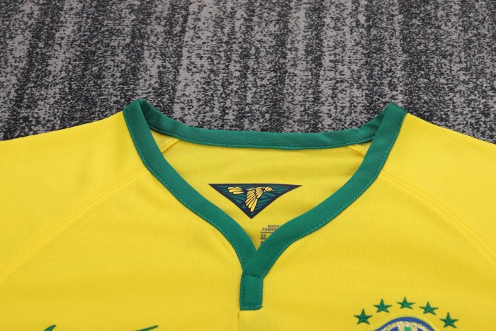 2014 Brazil Home Retro Kids Soccer Jersey