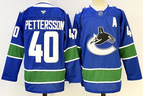 NHL Vancouver Canucks Blue New Pattern Hockey Jersey