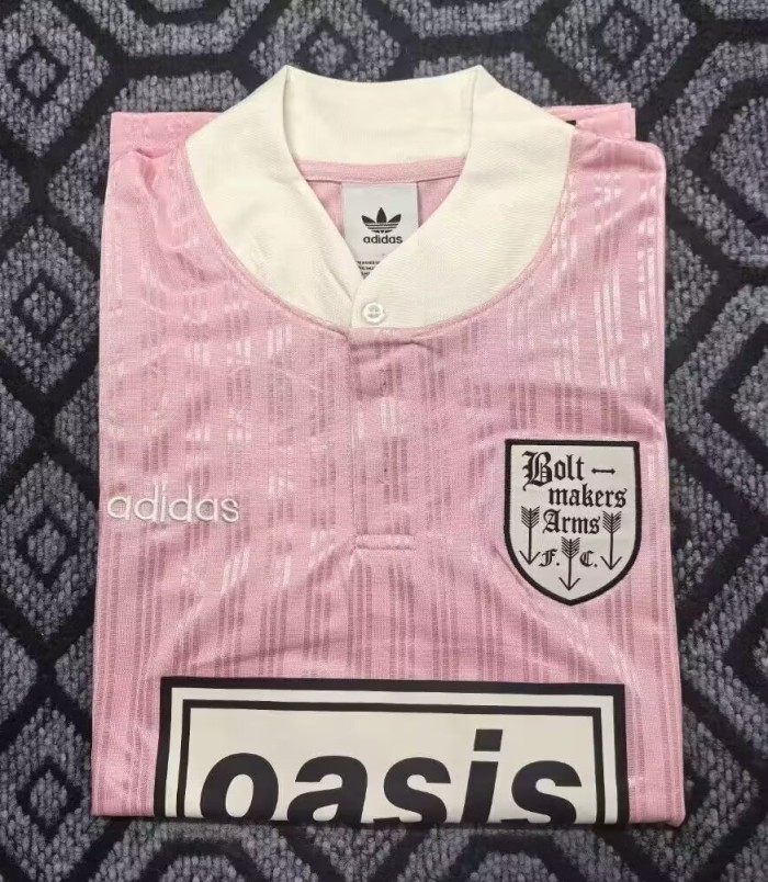 1996 AD Oasis Joint Edition Pink Retro Version Polo Short Sleeve