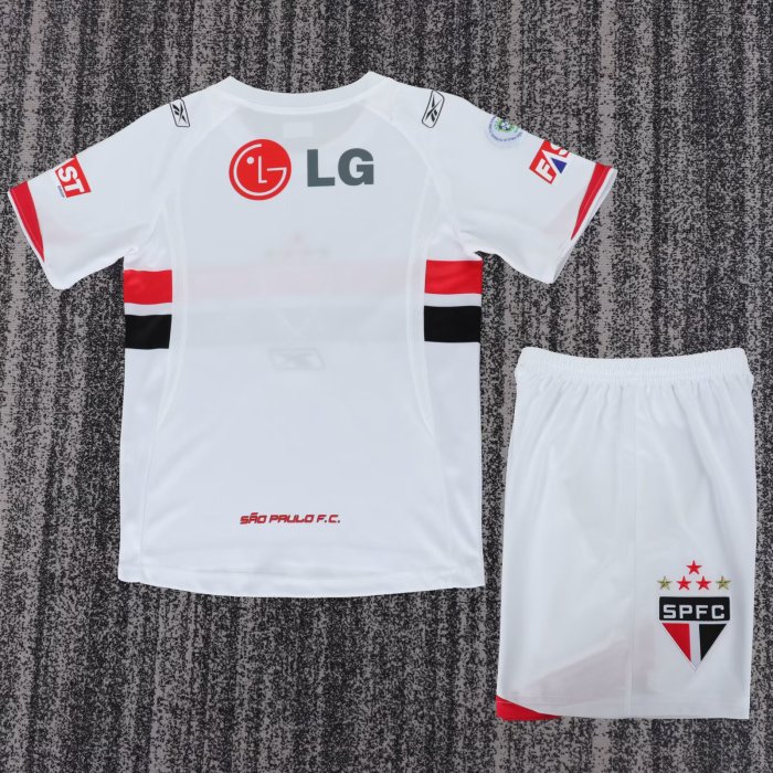 2007-2008 Sao Paulo Home Retro Kids Soccer Jersey