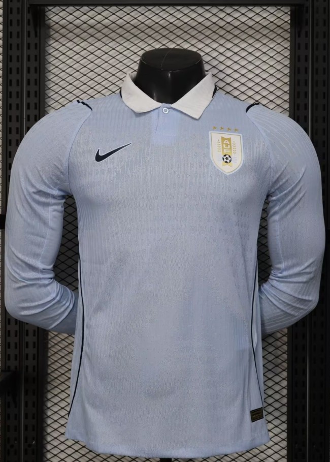 2026 World Cup Uruguay Home Long sleeves Player Version Soccer Jersey*长袖球员
