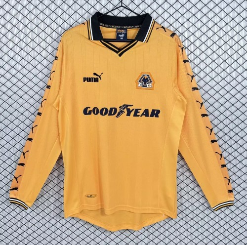 1998-1999 Wolves Home Long Sleeve Retro Soccer Jersey