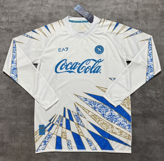 25-26 Napoli White Long sleeves Training Shirts