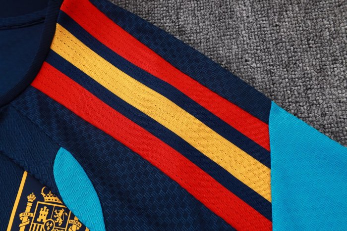 2026 Spain Blue High Quality Player Version Training Short Suit (球员套装)