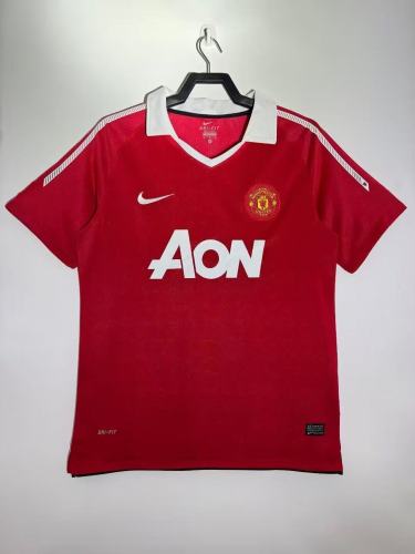 2010-2011 Manchester United Home Long Sleeve Retro Soccer Jersey