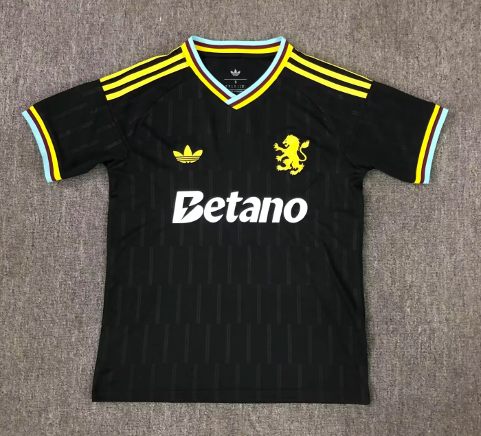 25-26 Aston Villa Black Special Edition Fans Soccer Jersey