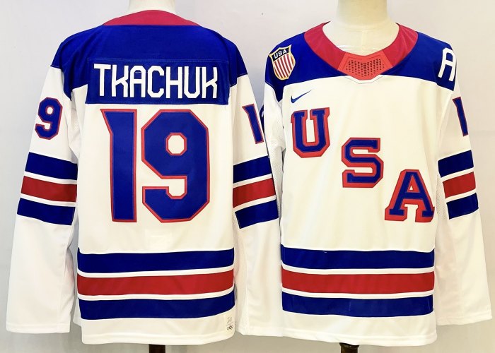 2026 Team USA Olympics Hockey White New Pattern Jersey
