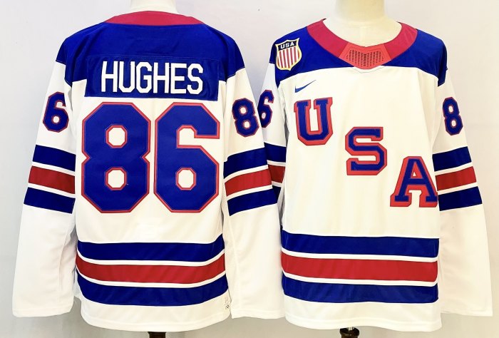 2026 Team USA Olympics Hockey White New Pattern Jersey