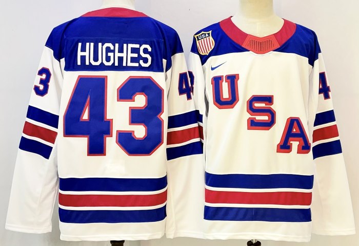 2026 Team USA Olympics Hockey White New Pattern Jersey