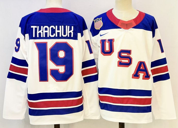 2026 Team USA Olympics Hockey White New Pattern Jersey