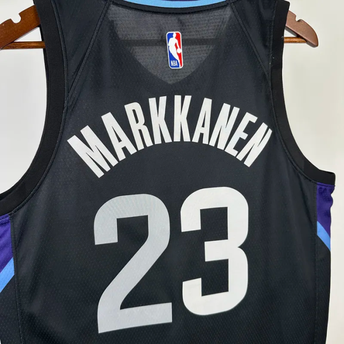 25-26 JAZZ MARKKANEN #23 Black Top Quality Hot Pressing NBA Jersey (Trapeze Edition) 飞人版