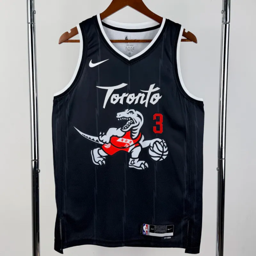 25-26 Raptors INGRAM #3 Black City Edition Top Quality Hot Pressing NBA Jersey