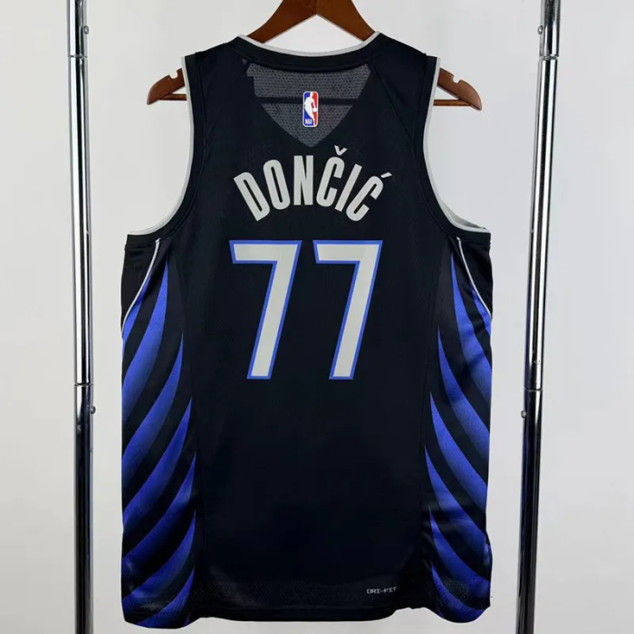 25-26 Dallas Mavericks DONCIC #77 Black City Edition Top Quality Hot Pressing NBA Jersey(V领)