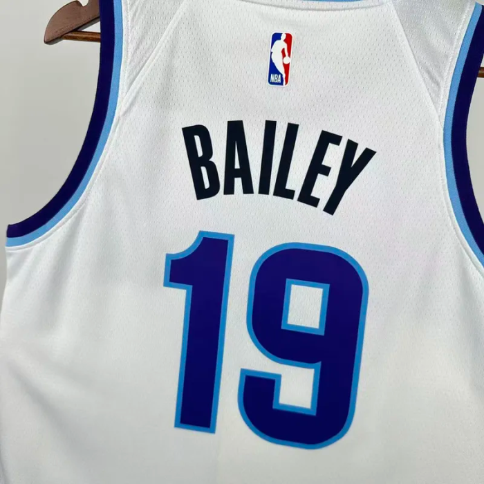 25-26 JAZZ BAILEY #19 White Top Quality Hot Pressing NBA Jersey