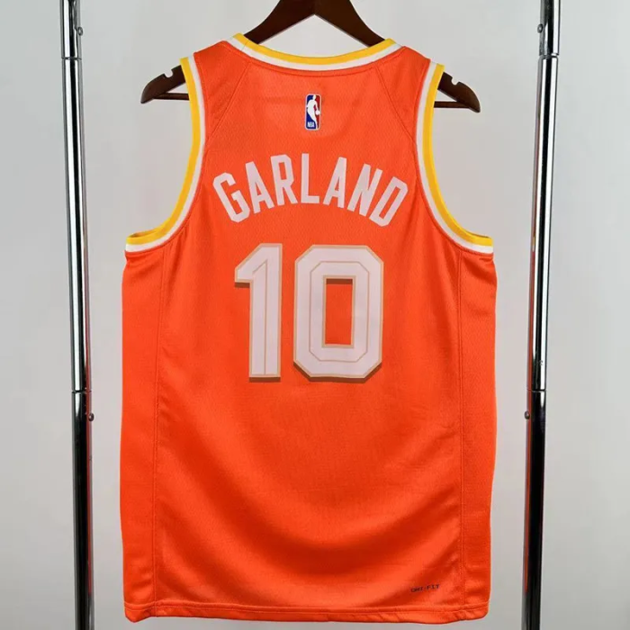 25-26 Cleveland Cavaliers GARLAND #10 Orange City Edition Top Quality Hot Pressing NBA Jersey