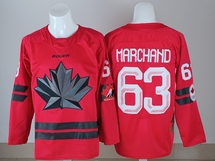 2026 Team Canada Olympics Hockey Red New Pattern Jersey